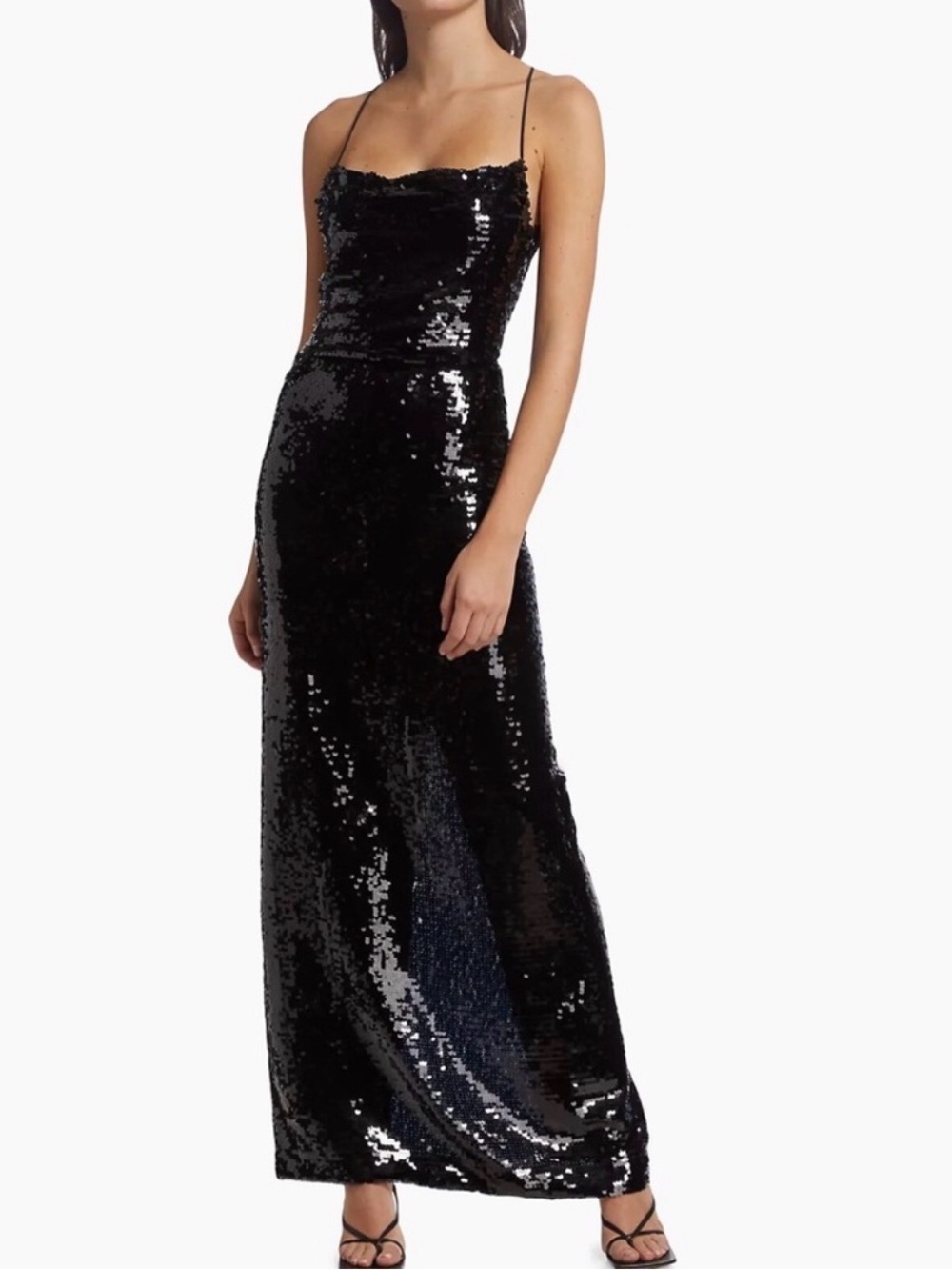 SABINA MUSAYEB - MILI DRESS / Sequin Black long dress